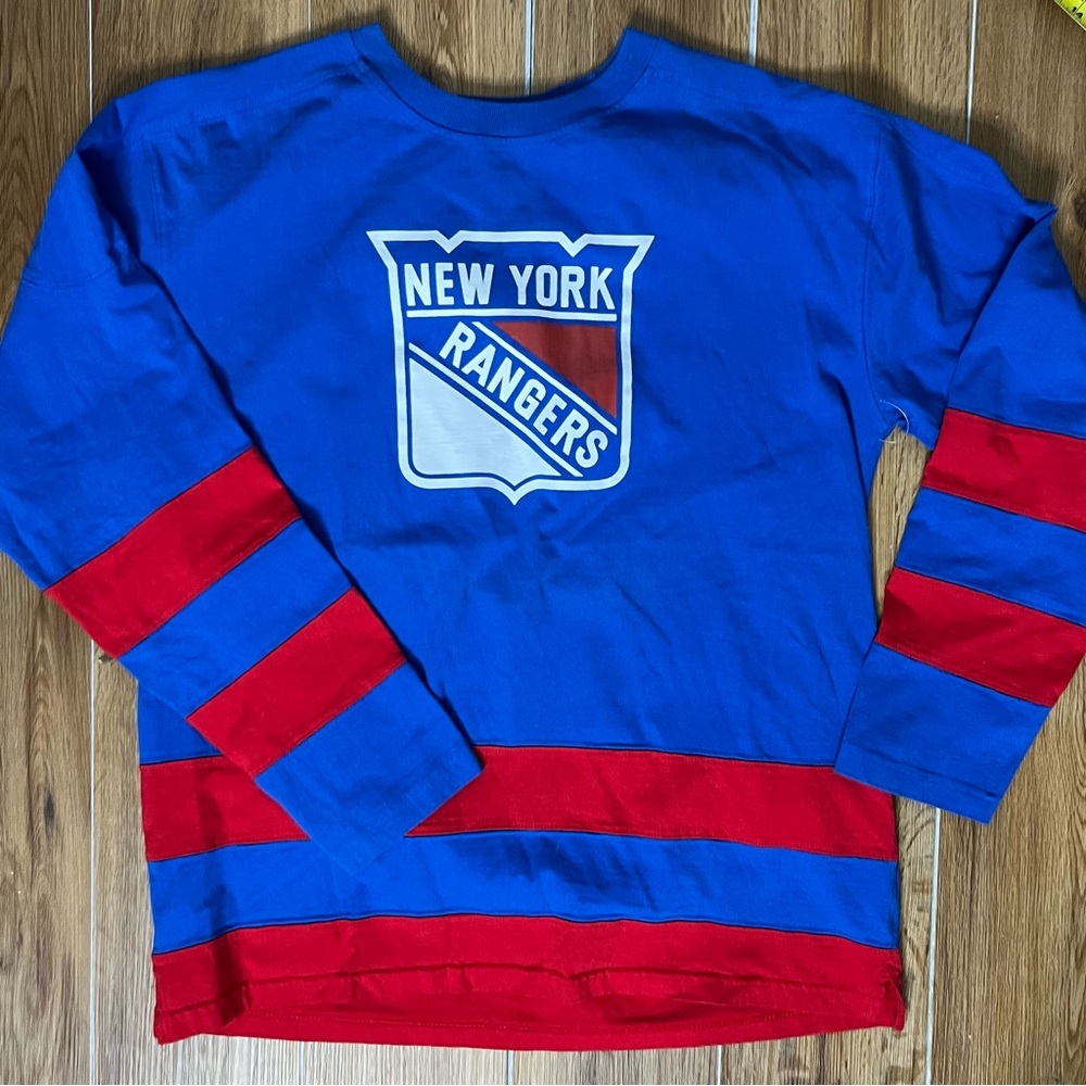 New York Rangers Long Sleeve Hockey Jersey Style Shirt NWOT - Read NHL